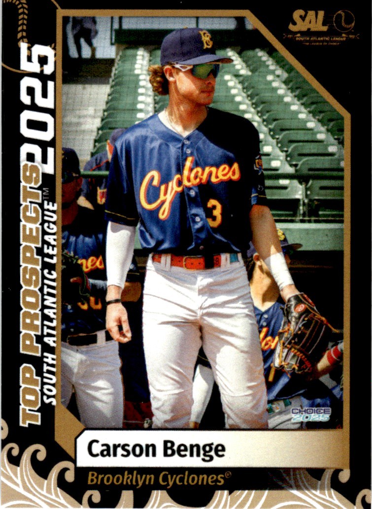2025 Carson Benge Choice Minor League Rookie Card SAL TOP PROSPECTS