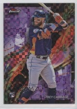 2024 Topps Finest Common Purple Checkerboard Refractor 24/150 Trey Cabbage 0nr3