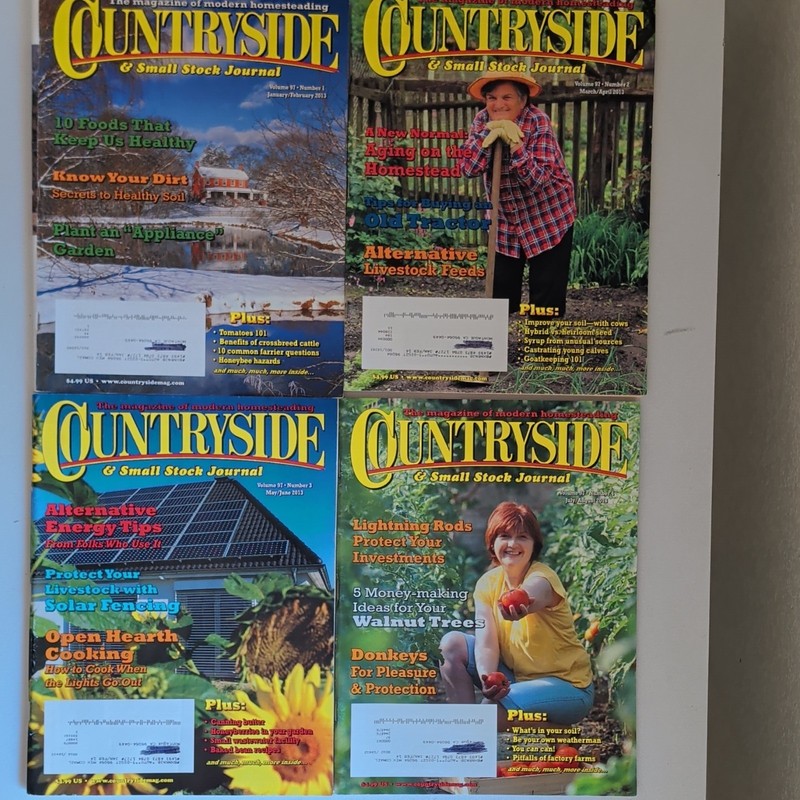 Countryside & Small Stock Journal Lot of 4 Jan-August 2013