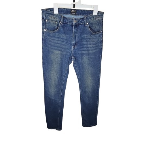 WESC Jeans 32x32 Mens Blue Denim Straight Fit Dark Wash Pockets Casual - Picture 1 of 19