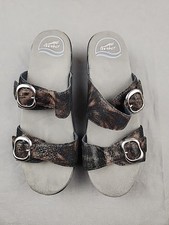 Women's DANSKO Sophie Sandals Python Slide Wedge Heels US 7.5-8 EU 38