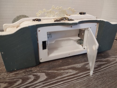 Schminktisch Motiv Bilderrahmen mit Leuchtlampe Shabby Chic funktioniert - Bild 7 von 7