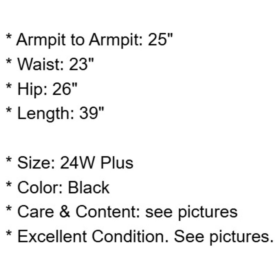 Vestido Connected Talla Grande 24W Negro Encaje Elástico Tejido Forrado Acanalado Gorra Lateral Slv Foto 4 de 4