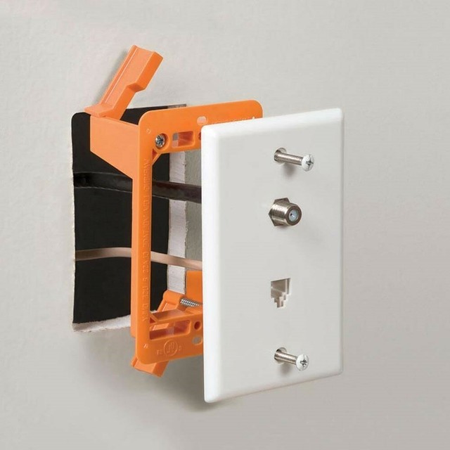 2 Gang Low Voltage Wall Plate Dual Bracket DryWall Mount Old Work Construction eBay