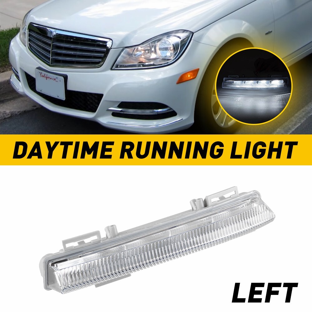 For Mercedes C250 2012-2014 C350 Left Driver Side Fog Light Daytime Running LED