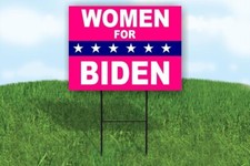 Women for biden Joe Trump POLITICAL pink 18 in x24 in Yard Road Sign w/ Stand