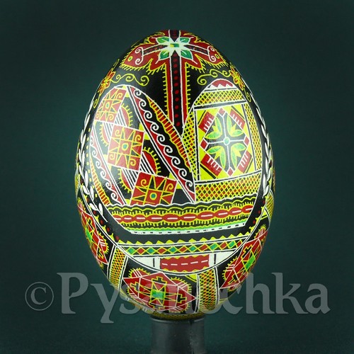 Real Ukrainian Pysanky. Goose Pysanka. Hand made Hutsul Easter Eggs Best Gift - Picture 2 of 12