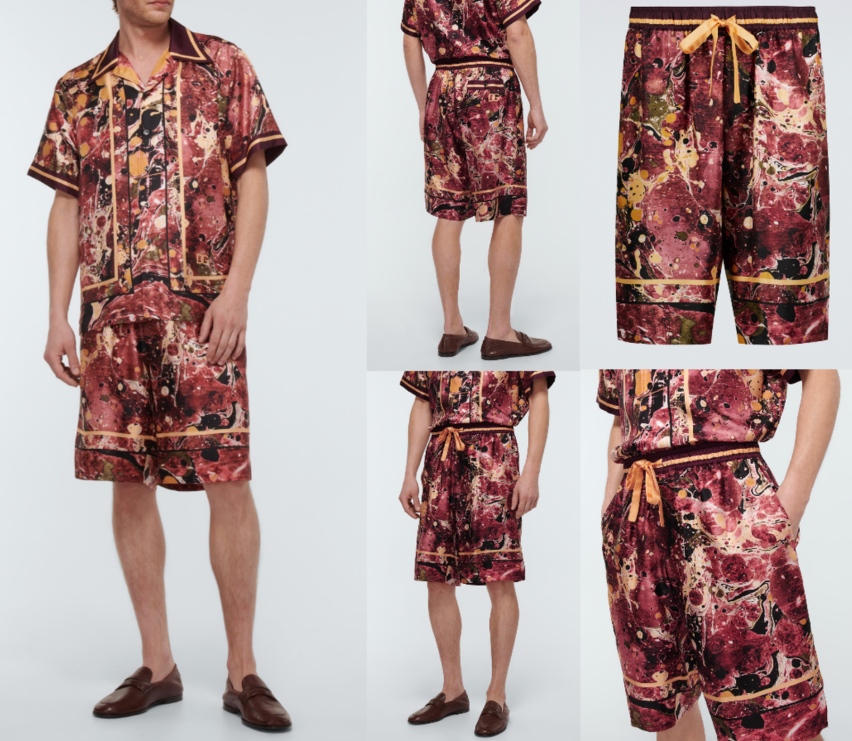 【送料&関税込】Dolce & Gabbana Silk Bermuda Shorts 22986799_53245681_600.jpg