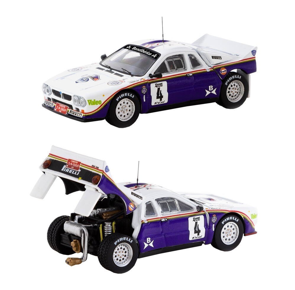 TARMAC WORKS Hobby64+ Lancia 037 Rally Costa Brava 1985 Diecast Model Car  1:64