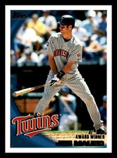 2010 Topps Joe Mauer Twins AL MVP 9th Year #172