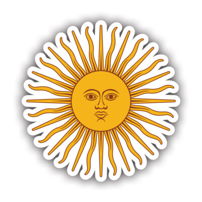 Argentina Sun of May Sticker Decal - Weatherproof - argentine republic flag