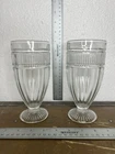 Anchor Hocking Annapolid Footed Tumbler Vintage Style Soda Fountain Glasses