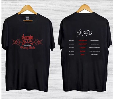 Stray Kids dominATE 北米グッズ メンバープリントTシャツM dominATE 北米 限定 メンバープリントTシャツM グッズ アメリカ