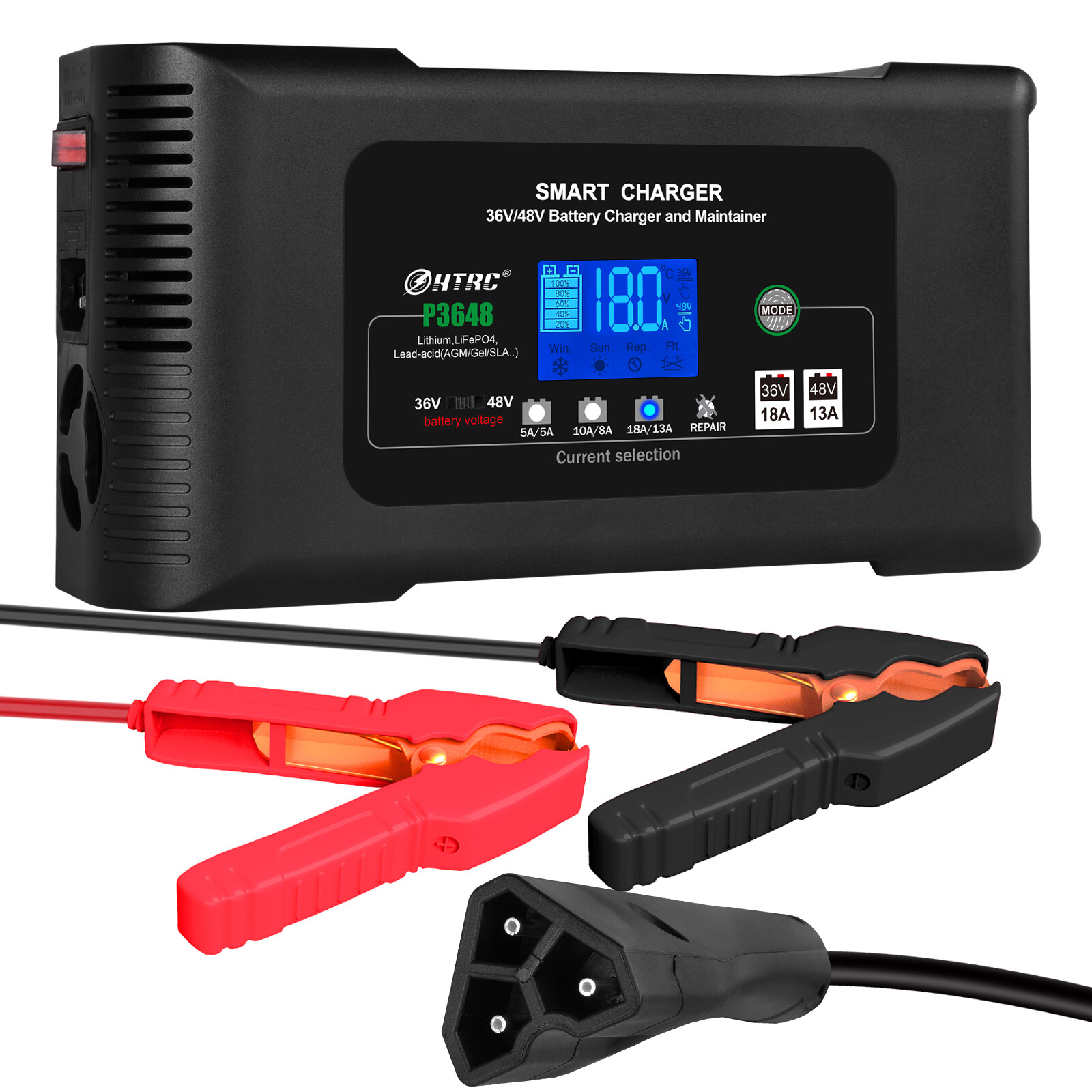 36 VOLT 18 AMP SMART BATTERY CHARGER 48V 13A FOR GOLF CART CLUB CAR EZGO TXT RXV