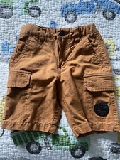 Boys Wheat Timberland Cargo Shorts Size 5 Medium Very Nice