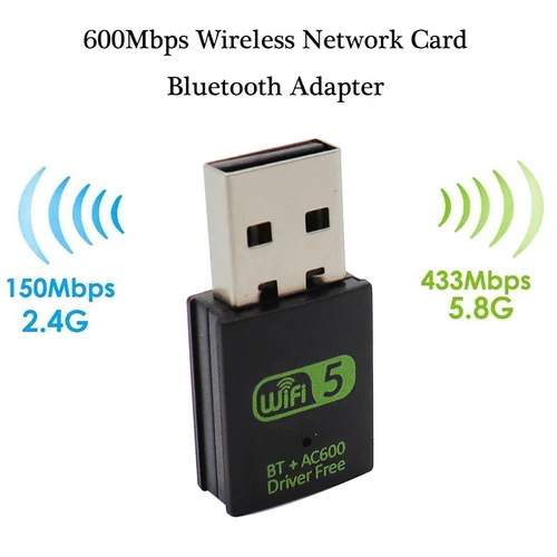 600Mbps USB WiFi Bluetooth Adapter Dual Band 2.4/5.8Ghz Wireles RTL8821CU Don-i-