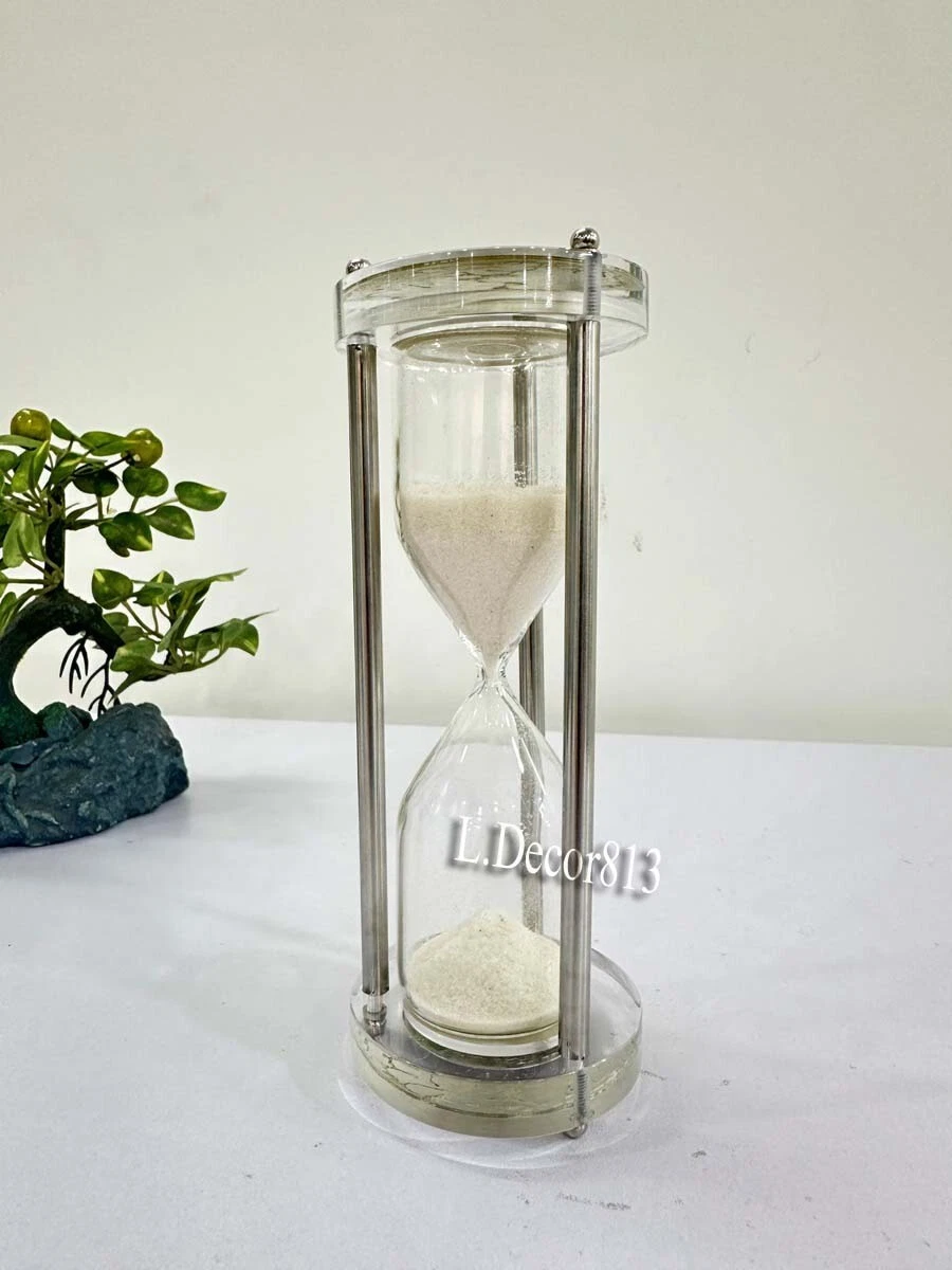 Aluminum Sand timer Hour Glass, Table Décor, Kitchen Timer, Nautical Stop Watch,