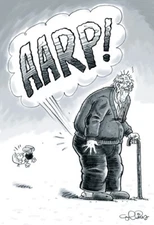 Officially Old Fart Funny Dan Collins Birthday Card by Nobleworks