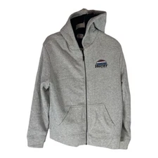 Hurley Rise & Jam CVC Fleece Sherpa Lined Zip Up Hoodie In Grey Mens S Small NWT