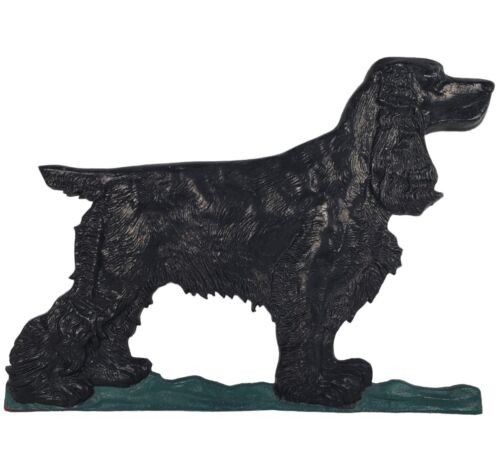 Vintage Cast Iron Cocker Spaniel Weathervane Finial Fence Mailbox Doorstop Dog - Picture 1 of 20