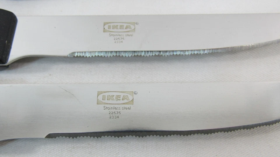 4-Pack IKEA SNITTA 605.782.20 Black Steak Knife Stainless Flatware New - Image 2 of 4