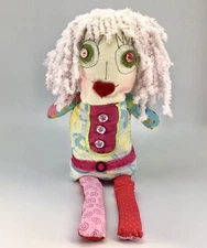 Whimsical Fabric Cloth Rag Doll Handmade Whimsical Monster Unique
