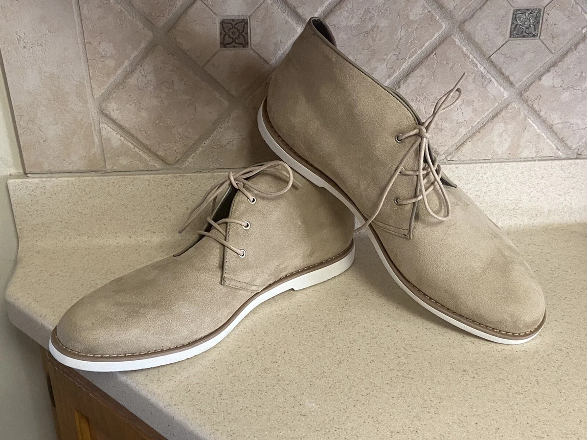 Sand colored top chukka boots