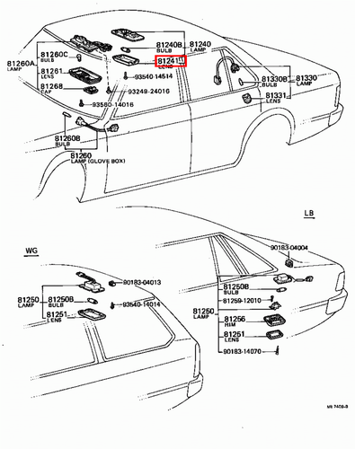 Genuine Hilux LN109 LN108 LN107 LN106 LN105 Interior Dome Light Lamp Lens Middle - Picture 9 of 20