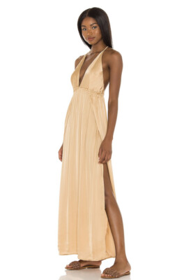 indah river maxi dress Indah River Triangle Wrap Maxi Dress Port RIVER-SSL20