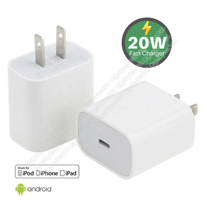 2 Pack 20W Fast Charger Block Type C Adapter For iPhone 15 14 13 12 11 Pro Max 8