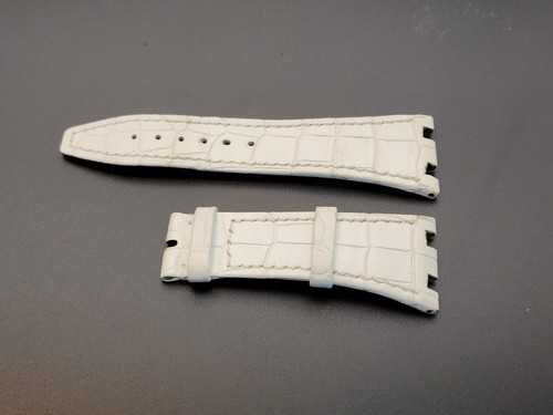 Bracelet De Montre ZRC En Cuir D'agneau Blanc - 18mm - Neuf Avec étiquettes