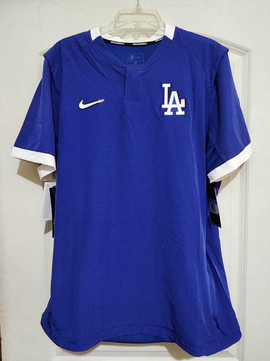 Nike LA Dodgers Baseball Short Sleeve Pullover Jacket Button