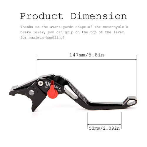 Palancas de embrague de freno cortas 5D para Yamaha Majesty 400 (2004-2014)/Tmax 500 2001-06 - Imagen 10 de 19
