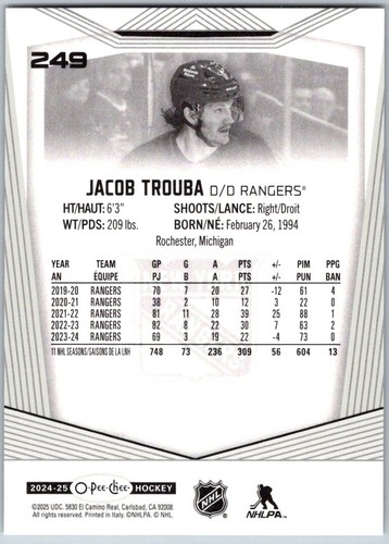 Cartes de base de hockey O-Pee-Chee OPC 2024-25 (201-300) - à choisir dans la liste - Photo 45 sur 85