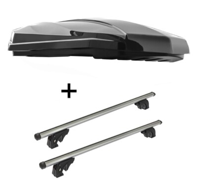 DACHBOX STRIKE 440L+Dachträger LION2 für Volkswagen Sharan 7M1A 5 Türer 99-04