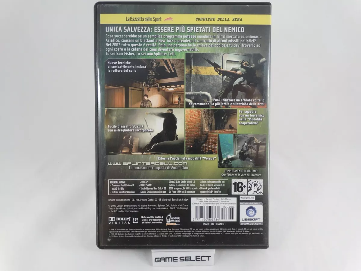 Tom Clancy's Splinter Cell Chaos Theory (2005) Win 2000/XP PC DVD