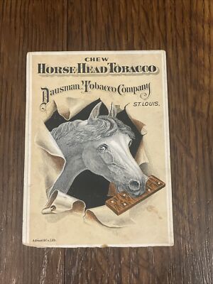 CHEW HORSE HEAD TOBACCO DAUSMAN TOBACCO CO. ST. LOUIS VICTORIAN TRADE CARD 