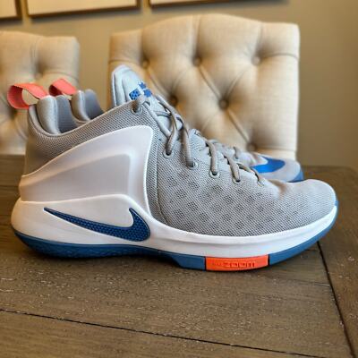 Nike LeBron Zoom Witness Men\'s Size 10 Wolf Grey Star Blue 852439 004 w/Box OKC Nike LeBron Zoom Witness Men main image 4