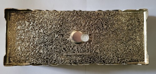 New Godinger Vintage 1992 Silver Plate Large Ornate Rectangle Jewelry Hinged Box - Picture 6 of 12