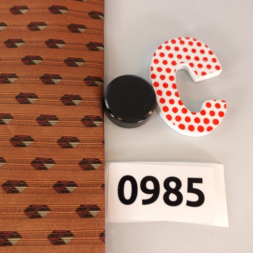 Orange Neck Tie Mens Geometric Lozenges Silk Careerwear IT DESIGN NETWORK Japan - Picture 11 of 11