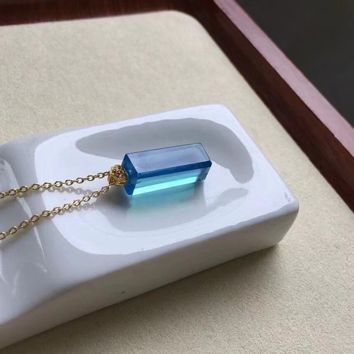 Natural Ice Blue Aquamarine Carved customize with different shapes - Picture 5 of 5