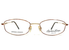 Sophia Loren Eyeglasses Frames M133 ZYLOWARE 153 Gold Tortoise Oval 50-18-140