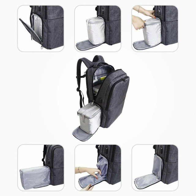 slotra 17 inch laptop backpack with lunch box