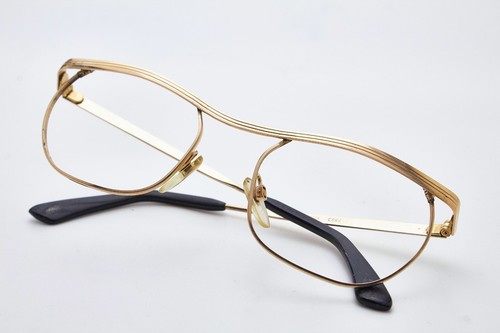 1970s vintage gold plated eyeglasses RODENSTOCK CORA 1/10 12k gold cat eye frame - Picture 2 of 12