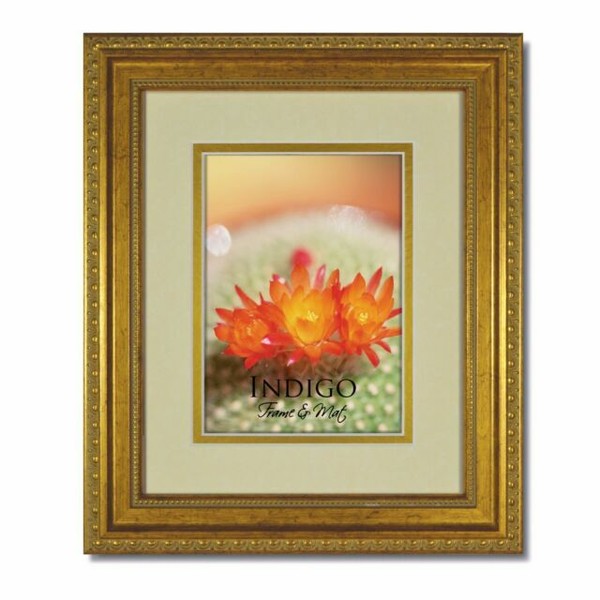 Set of 6 16x20 Ornate Gold Picture Frame, Glass & Parchment/Gold Mat