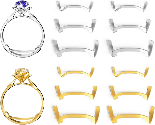 Filled Metal Ring Guard Set for Loose Rings,12 Pack 3 Sizes for Different Band W - Picture 11 of 11