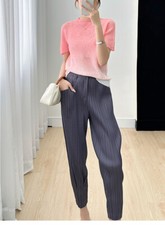 New Casual Pleated Pant with Pleated Fabric Pleated Small Leg Casual Pencil Pant