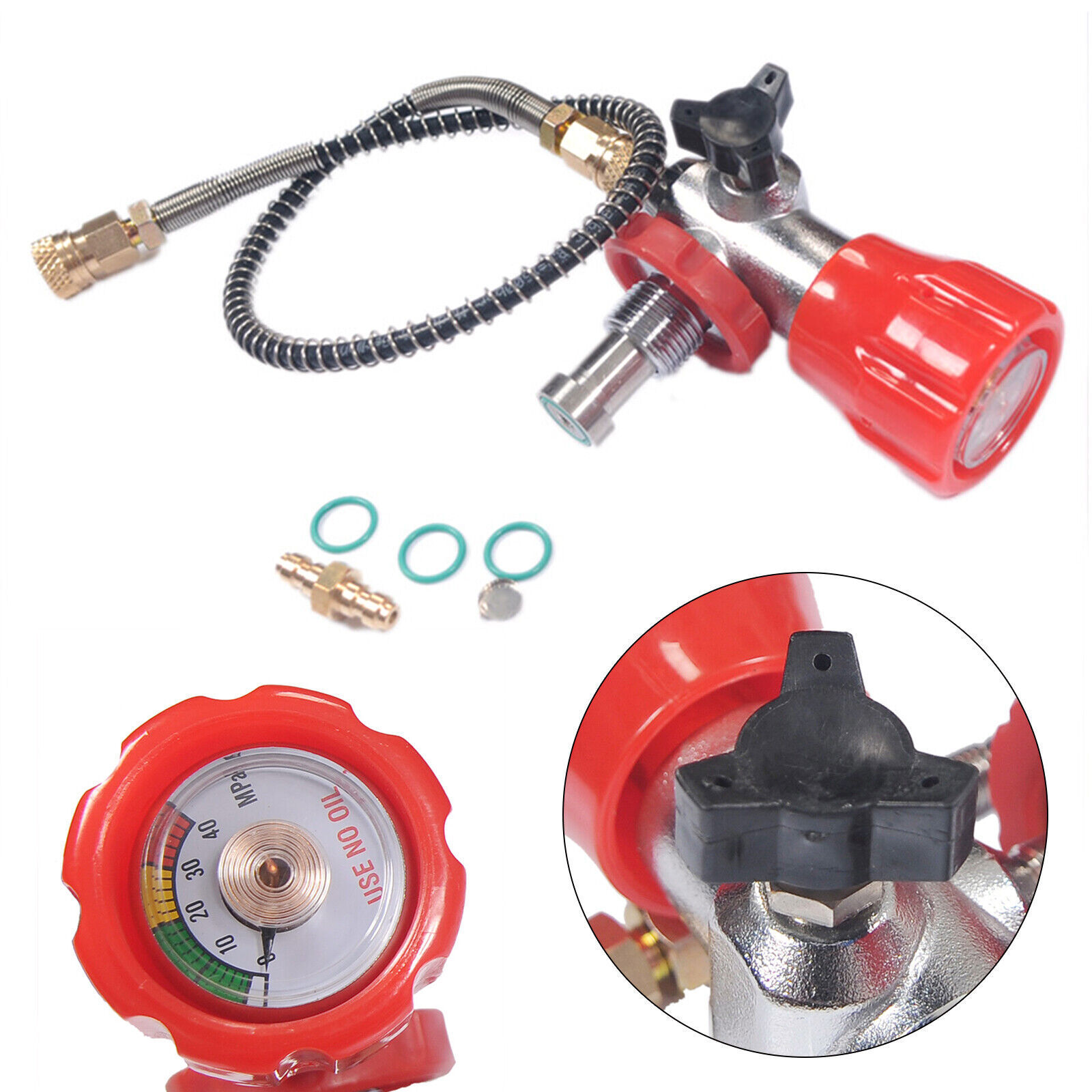 USA Paintball Tank Compressed Air High Pressure Integrated valve G5/8