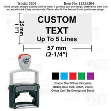 Trodat 5204 Rubber Self Inking Stamp with 5 Lines Customization Text