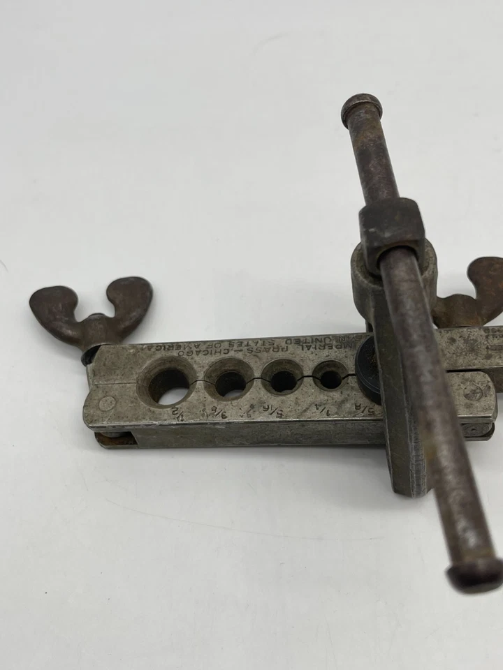 De colección IMPERIAL LATÓN CHICAGO 1/14" - 5/8" Herramienta de Quemado de Alta Duty EE. UU. Foto 2 de 4